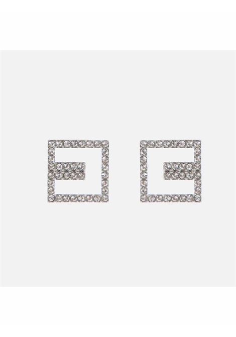 Orecchini outline logo in strass ELISABETTA FRANCHI | Orecchini | OR25B46E2CR2
